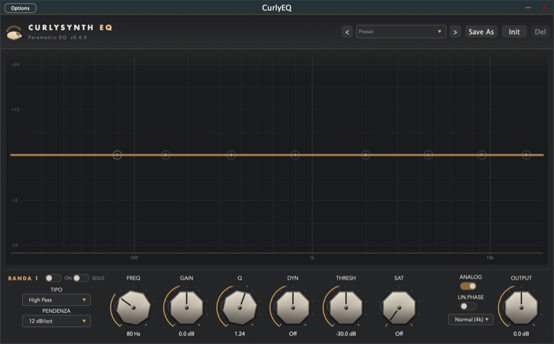 CurlyEQ user interface