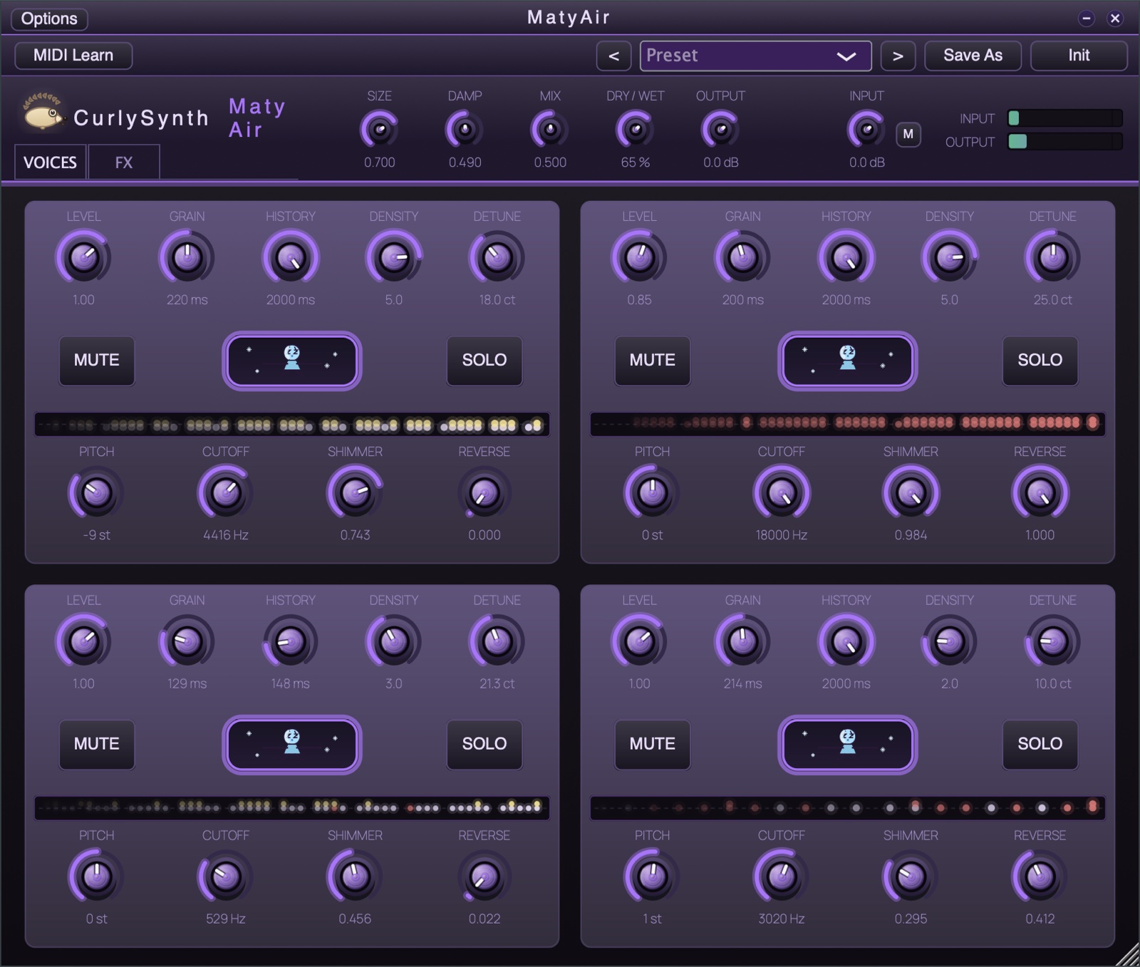 MatyAir — user interface